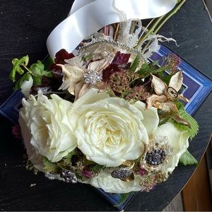 🦋 Bridal Button Brooch & Butterfly Bouquet 🦋